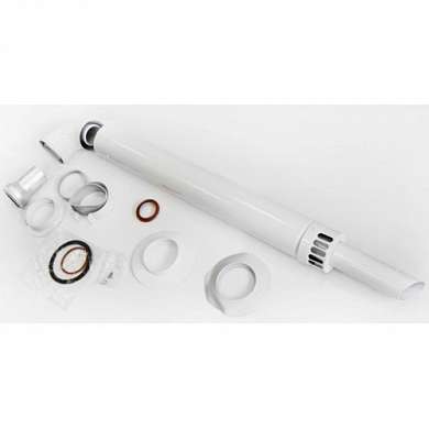 Комплект дымоудаления для котлов COAXIAL. Диаметр 60/100 мм. Длина 1000 мм. белый. KIT BCSA 0482 – фото, цены в интернет-магазине сантехники АЛЬФАТЭП